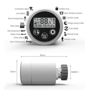 Smart Radiator Thermostat Voice Control Programmable ABS Material