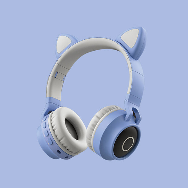 LED Light Cat Ear Headphones Wireless Bluetooth 5.0 Headset Portable Foldable Kids Headphone With Microphone Best Gift My Store