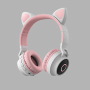 LED Light Cat Ear Headphones Wireless Bluetooth 5.0 Headset Portable Foldable Kids Headphone With Microphone Best Gift My Store